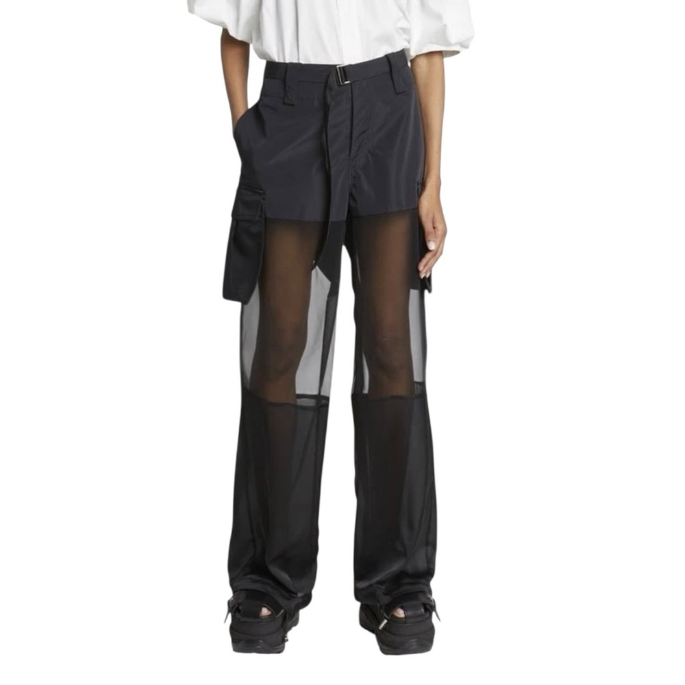 Sacai Sheer Panel Cargo Trousers